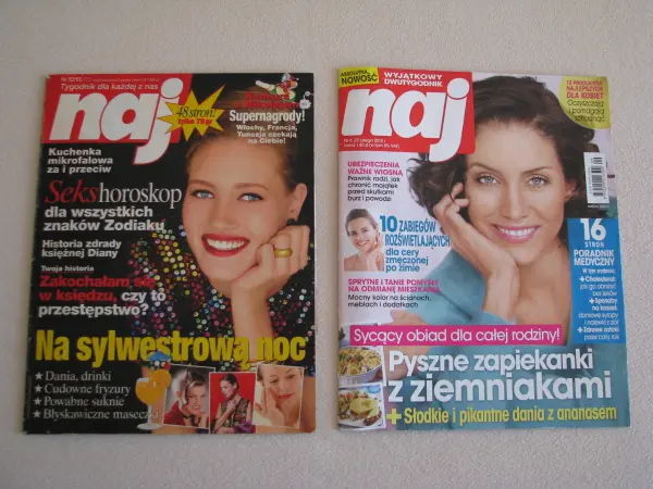 Naj – tygodnik nr 52 z 1995 r. i dwutygodnik nr 4 z 2015 r.