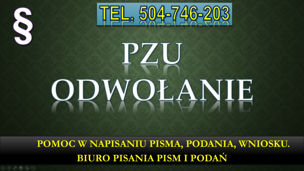 Napisanie odwołania do ZUS, tel. 504-746-203. Ile kosztuje ?