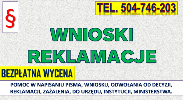 Napisanie pisma cena, tel. 504-746-203. Biuro pisania pism 