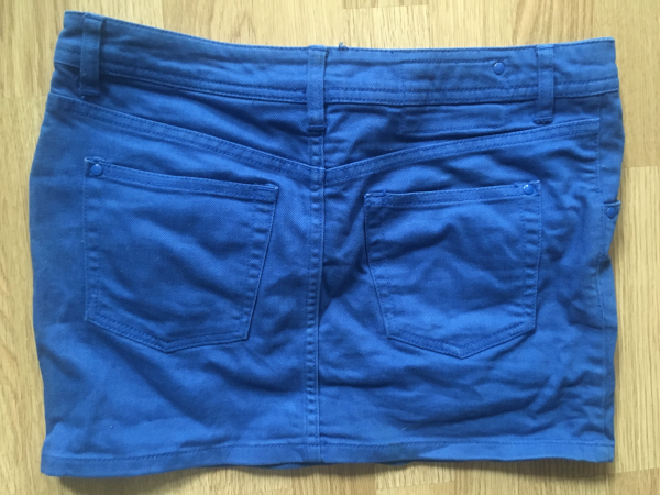 Niebieska jeansowa spódnica mini h&m 36