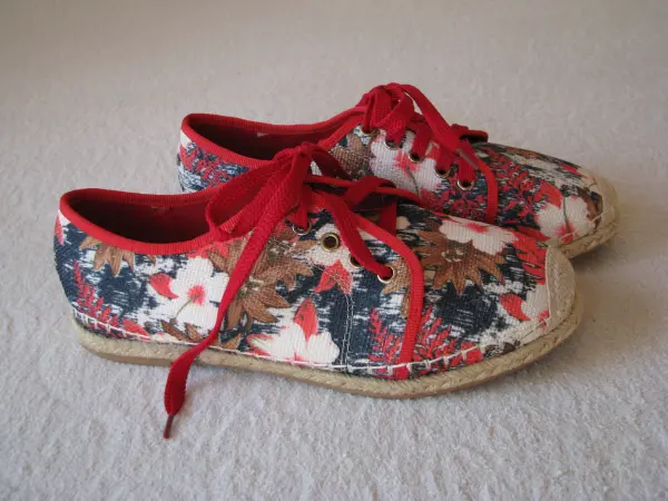 Nowe sznurowane espadryle lniane, tenisówki Sofi rozm. 38