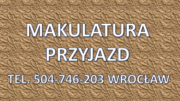 Odbiór kartonu, Wrocław, tel. 504-746-203. Wywóz makulatury