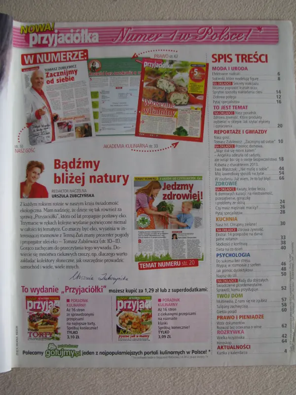 Przyjaciółka nr 8 z 2013 r. i nr 12 z 2018 r.