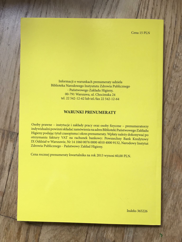 Publikacja medycyna doświadczalna i mikrobiologia kwartalnik