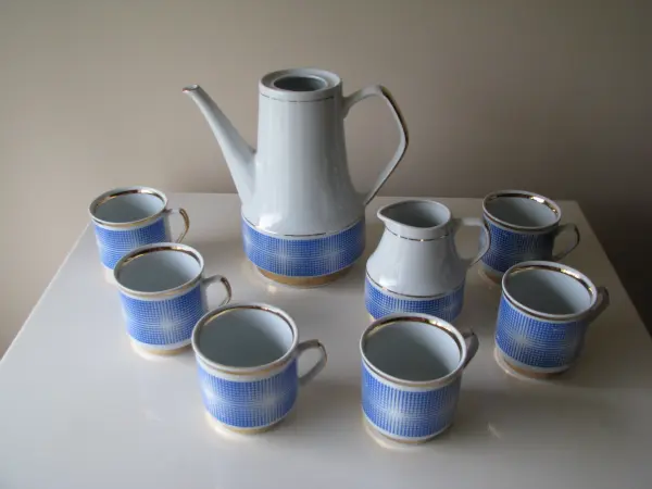 Serwis do kawy herbaty Roman porcelana Chodzież lata 60-te