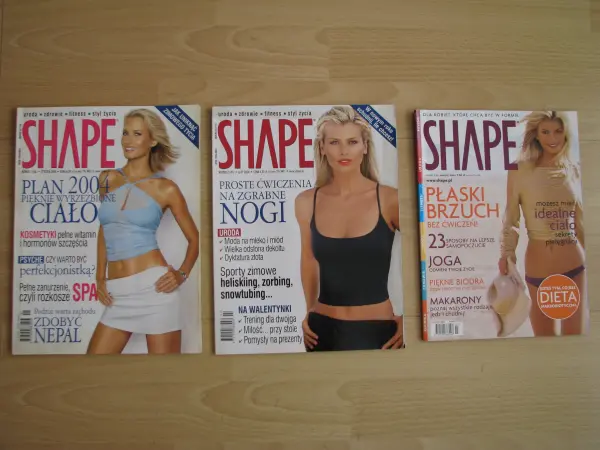 Shape nr 1-3, 2004 rok - magazyn - uroda, zdrowie, fitness,