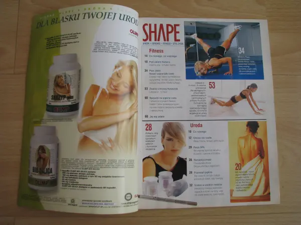 Shape nr 1-3, 2004 rok - magazyn - uroda, zdrowie, fitness,