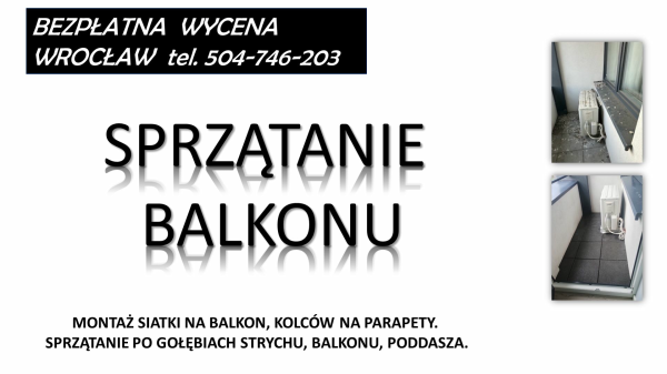 Sprzątanie balkonu. T 504-746-203. z gołębi, ptaków, 