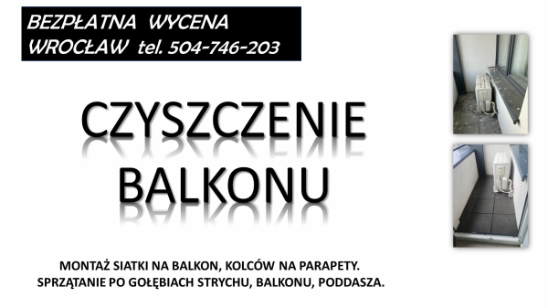 Sprzątanie balkonu. T 504-746-203. z gołębi, ptaków, 