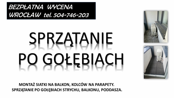 Sprzątanie balkonu. T 504-746-203. z gołębi, ptaków, 