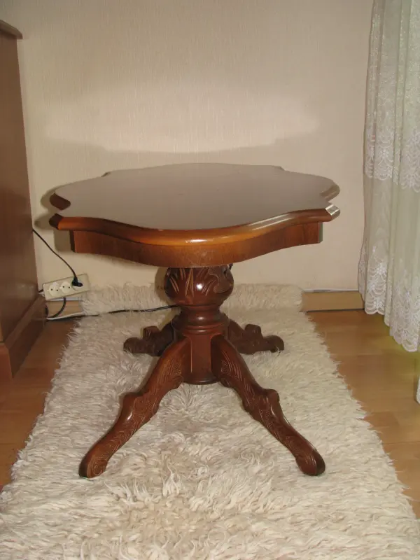 Stylowy stolik kawowy intarsjowany blat, ława, stół 