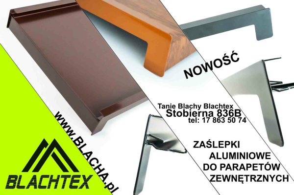 Tanie Aluminiowe zaślepki do parapetów zewnętrznych, super t