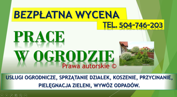 Uporządkowanie działki, cennik tel. 504-746-203. Porządkowan