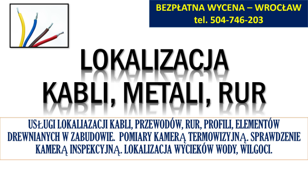 Wykrycie kabli, lokalizacja instalacji, tel. 504-746-203