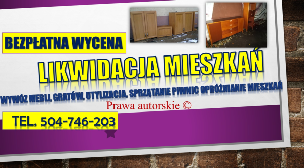 Wyniesienie mebli, cena, tel 504-746-203, Wrocław, wywożenie