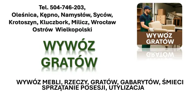 Wywóz mebli tel. 504-746-203, Kępno, Syców, Namysłów