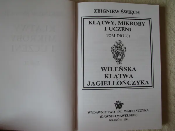 Z. Święch Klątwy mikroby i uczeni Autograf Wileńska klątwa 