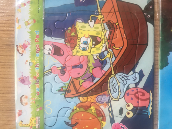 Zestaw 3 mini puzzli spongebob