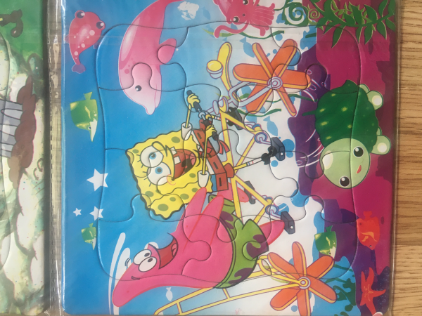 Puzzle spongebob zestaw 3 mini puzzli kolorowanki SpongeBob